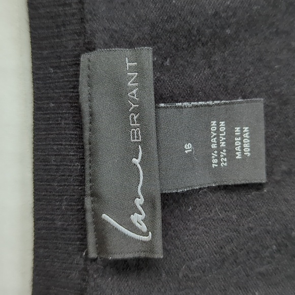 Lane Bryant V Neckline Ribbed Accent Sweater 16 Black - Picture 3 of 12